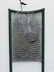 Seestück mit Fischernetz