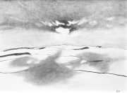 Kohle auf Hartfaserplatte, 60x80cm